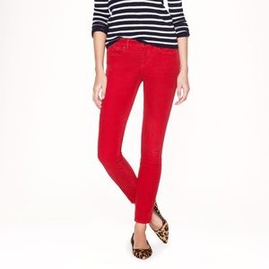 J. Crew Matchstick Red Jeans Sz 25